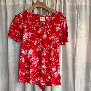 Red Maeve Tie-Back TShirt